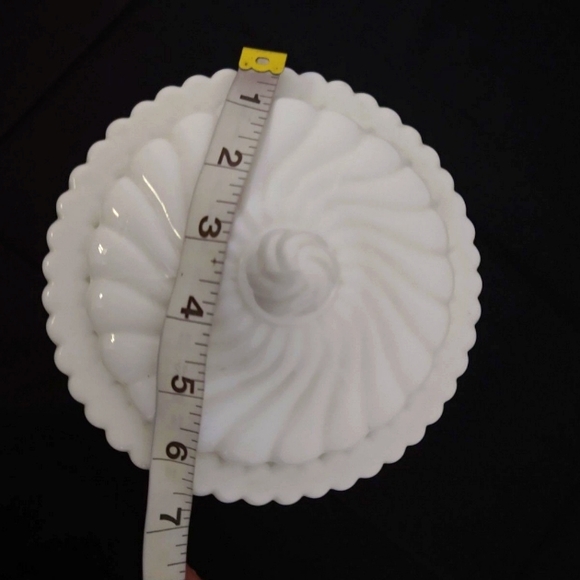 Vintage White Glass Candy Dish - Picture 8 of 8